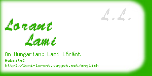 lorant lami business card