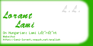 lorant lami business card